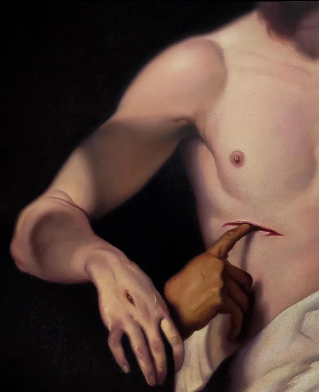 OBRA JULIO LORENTE - ''Incredulidad" (2024) óleo:lienzo, 60 X 50 CM